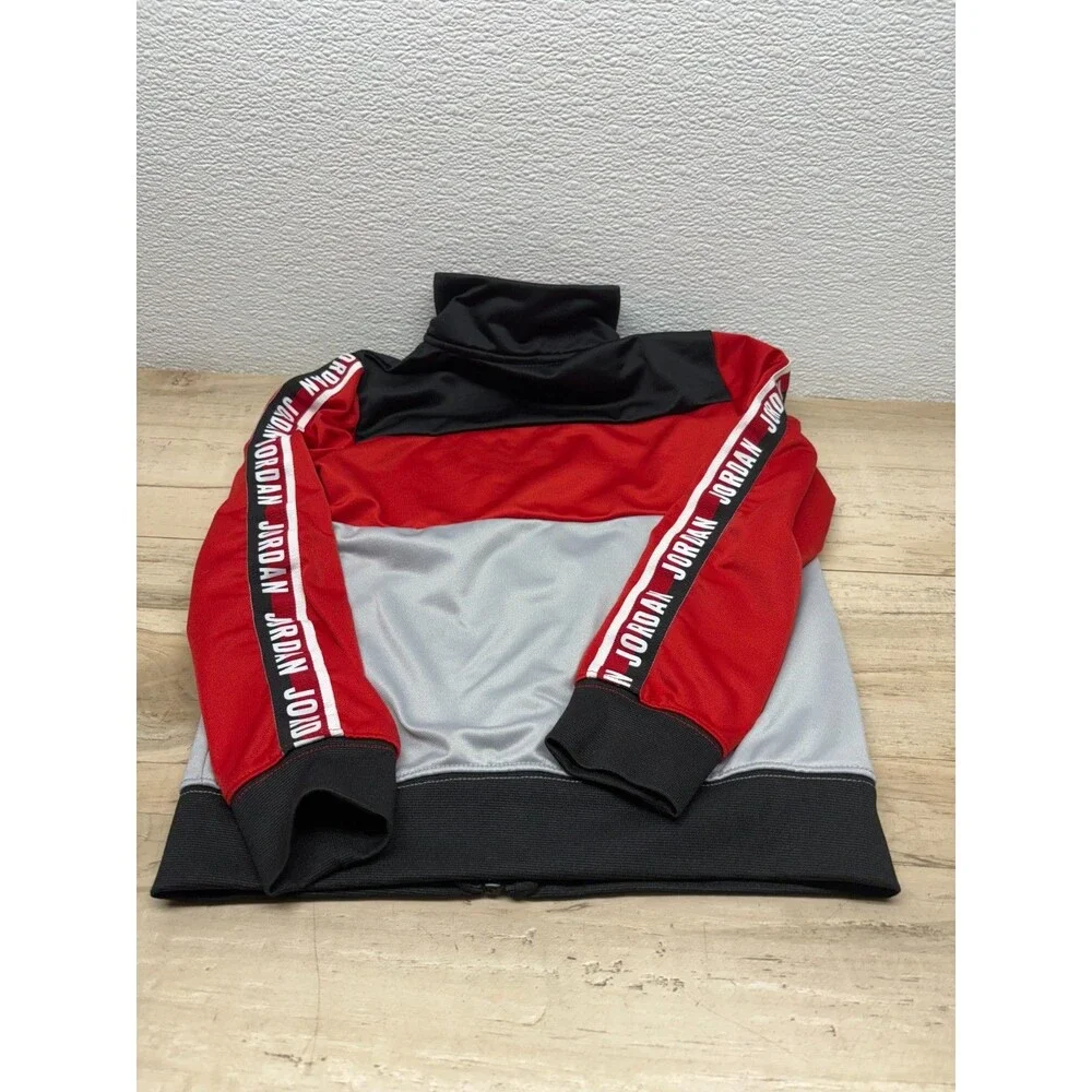 Air Jordan Kids Track Jacket Size: 4-5Yrs Full Zip Red Black Gray